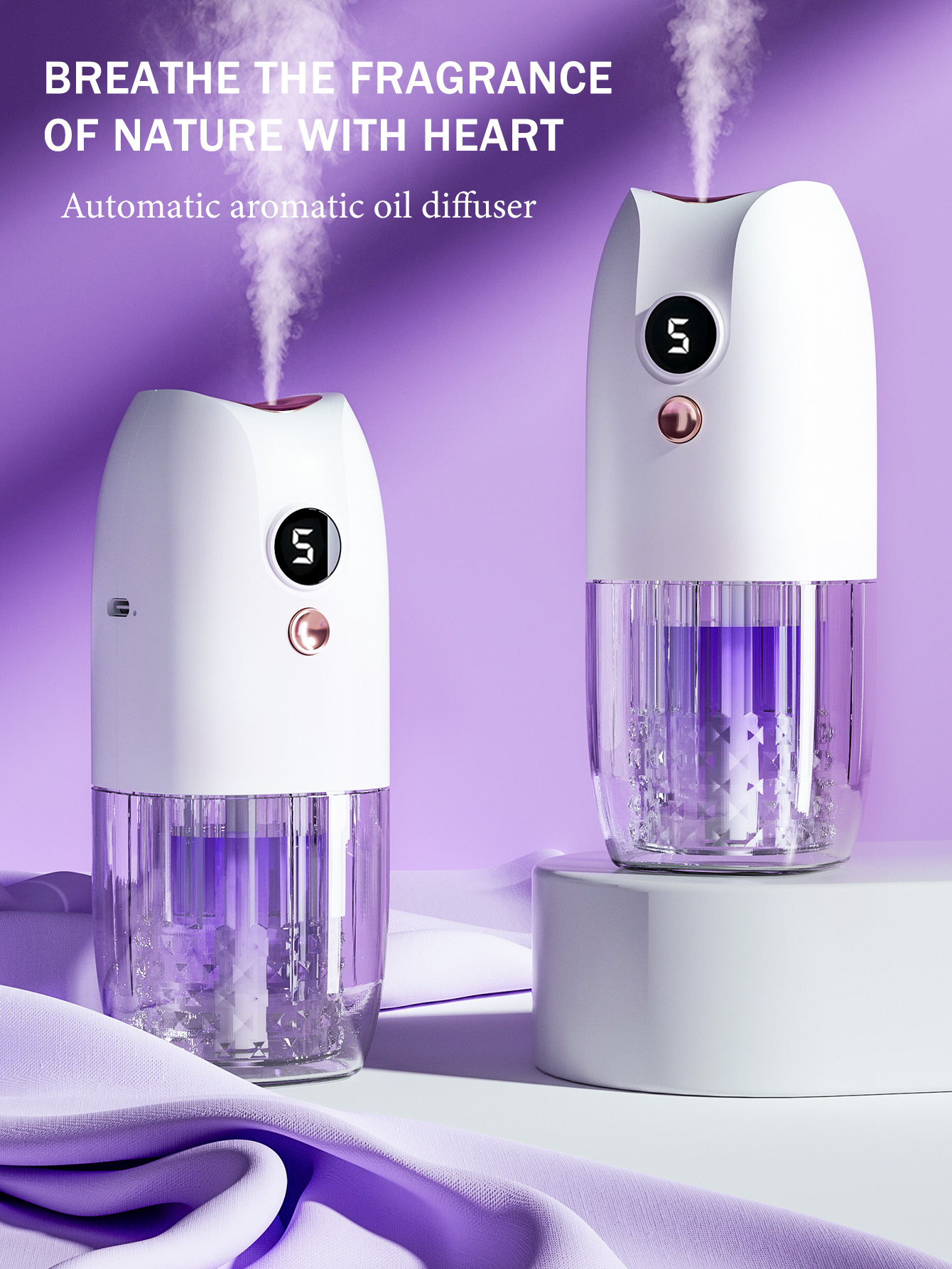 Home Fragrance Items - Multi-functional rechargeable portable aroma diffuser essential