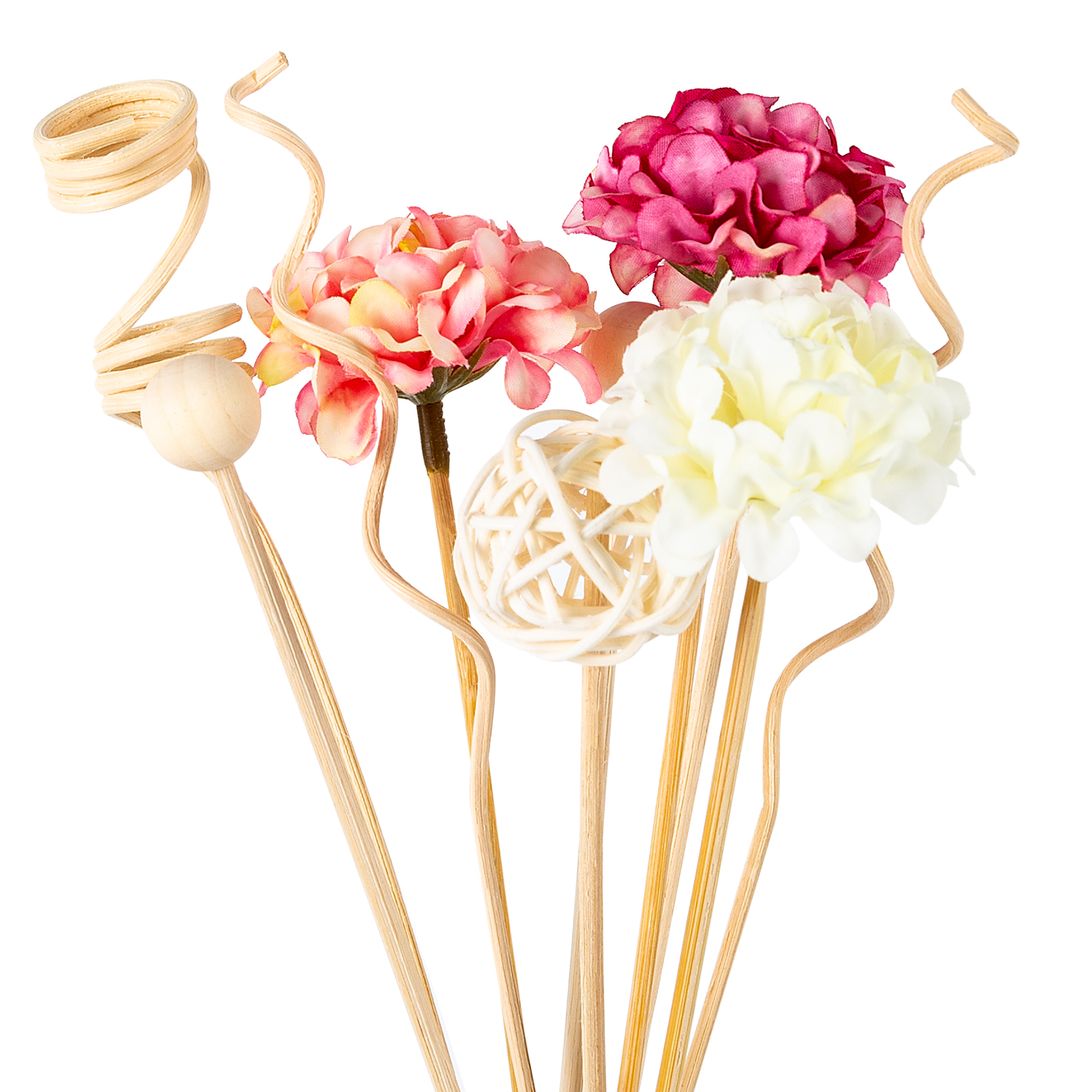 Home Fragrance Reeds - NEW 10PCS Pink Hydrangea Flower Rattan