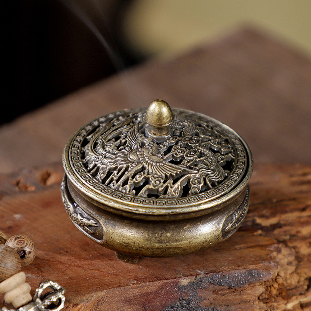 Home Fragrance Miniso - Antique brass pocket incense burner mini
