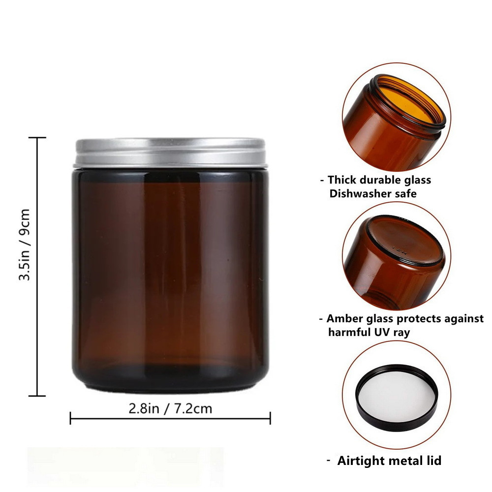 2pcs 8 Oz Empty Candle Jar Rou - Amber Jar Candle 리뷰 및 가격