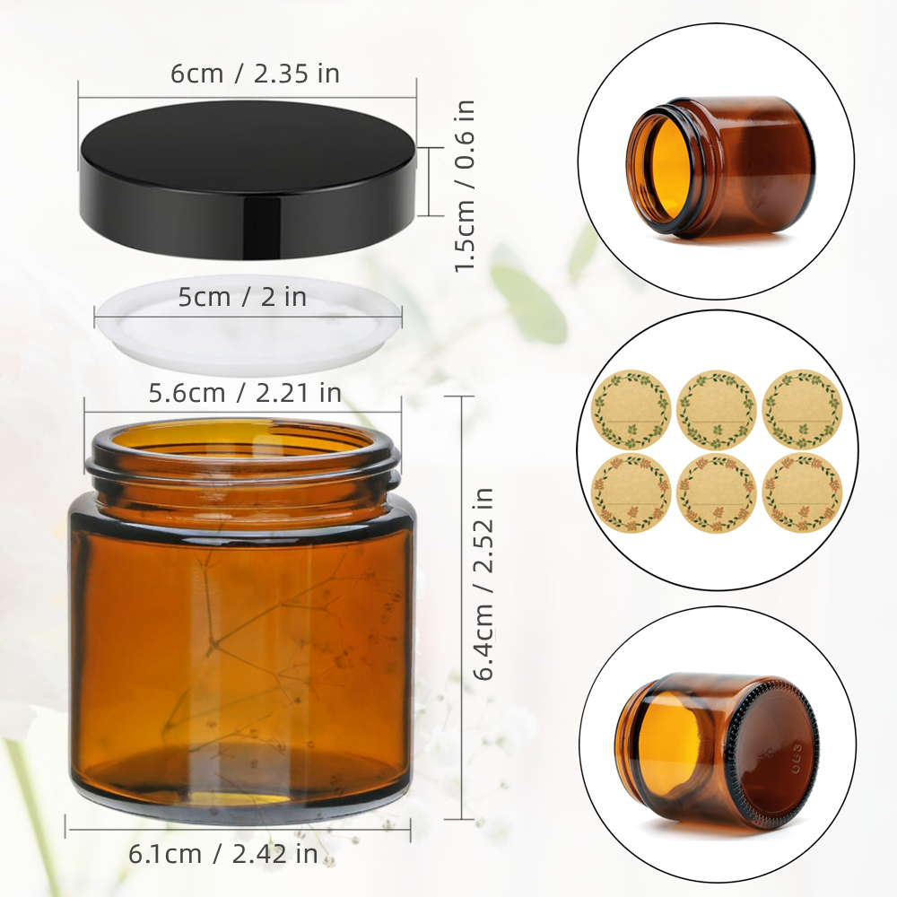 Glass Candle Jars, 4oz Amber R - Amber Jar Candle 리뷰 및 가격