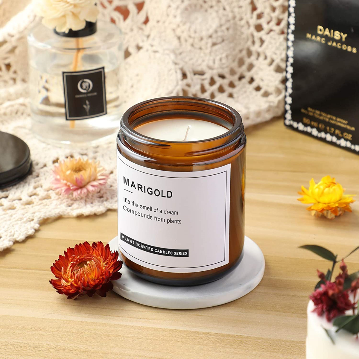 Empty Candle Jars, 8oz Amber G - Amber Jar Candle 리뷰 및 가격