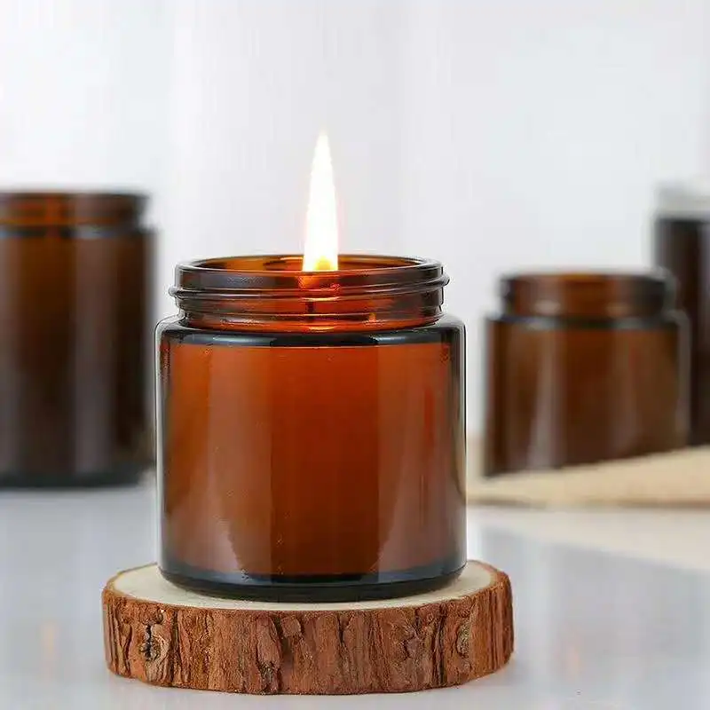6pc 100/250ml Amber Glass Cand - Amber Jar Candle 리뷰 및 가격