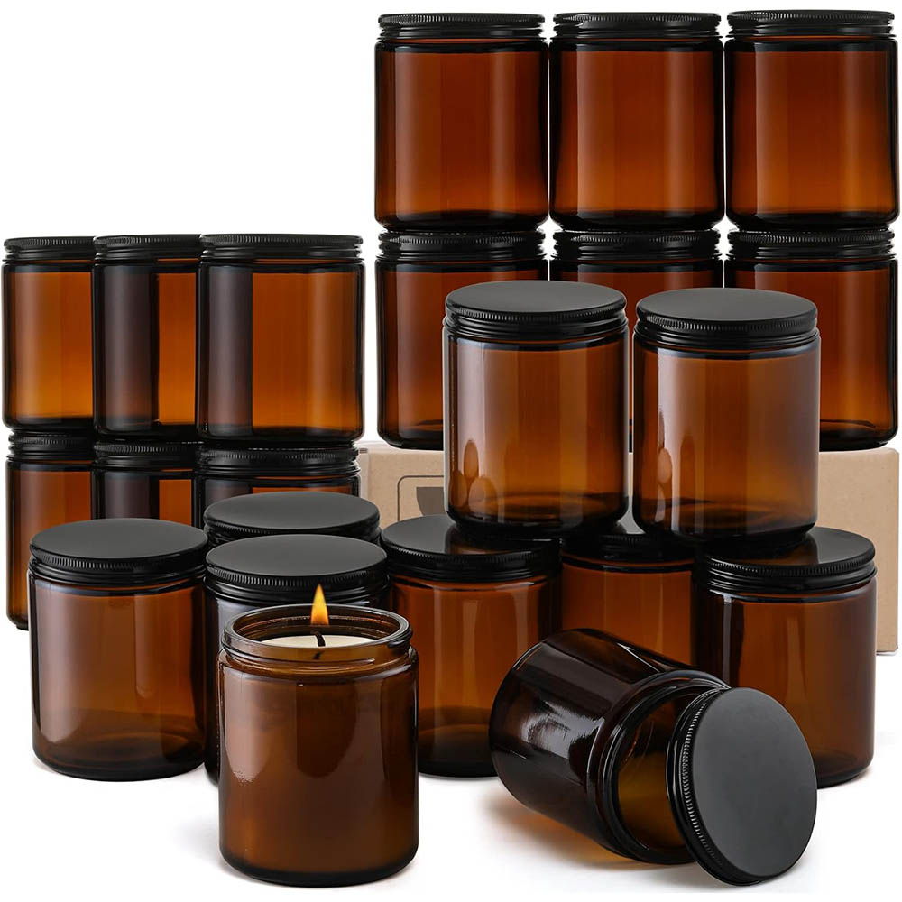 8oz Amber Glass Jars with Blac - Amber Jar Candle 리뷰 및 가격