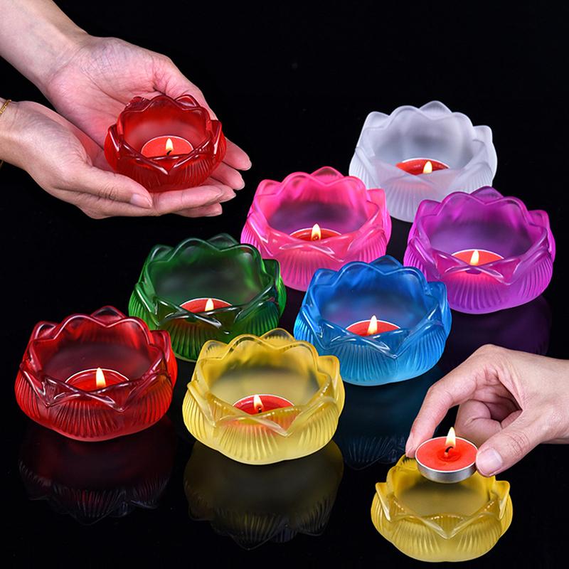 Glass Lotus Candle Holder Wind - Home Fragrance Lamp 리뷰 및 가격