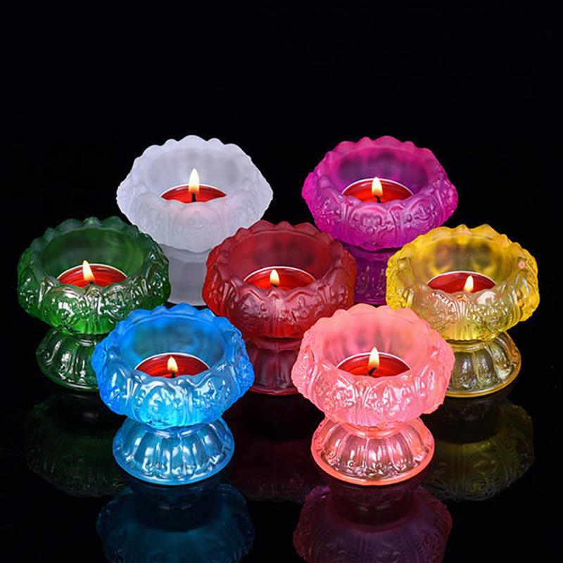 Glass Lotus Candle Holder Wind - Home Fragrance Lamp 리뷰 및 가격