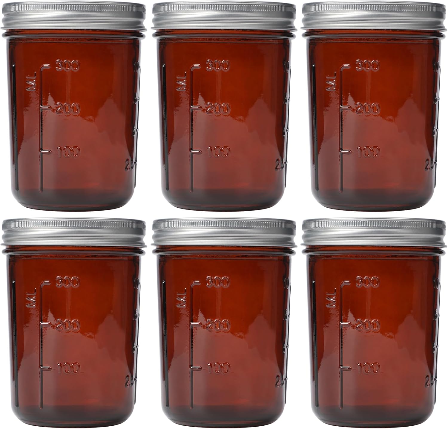 Amber Glass    Jars 16oz - 6 P - Amber Jar Candle 리뷰 및 가격