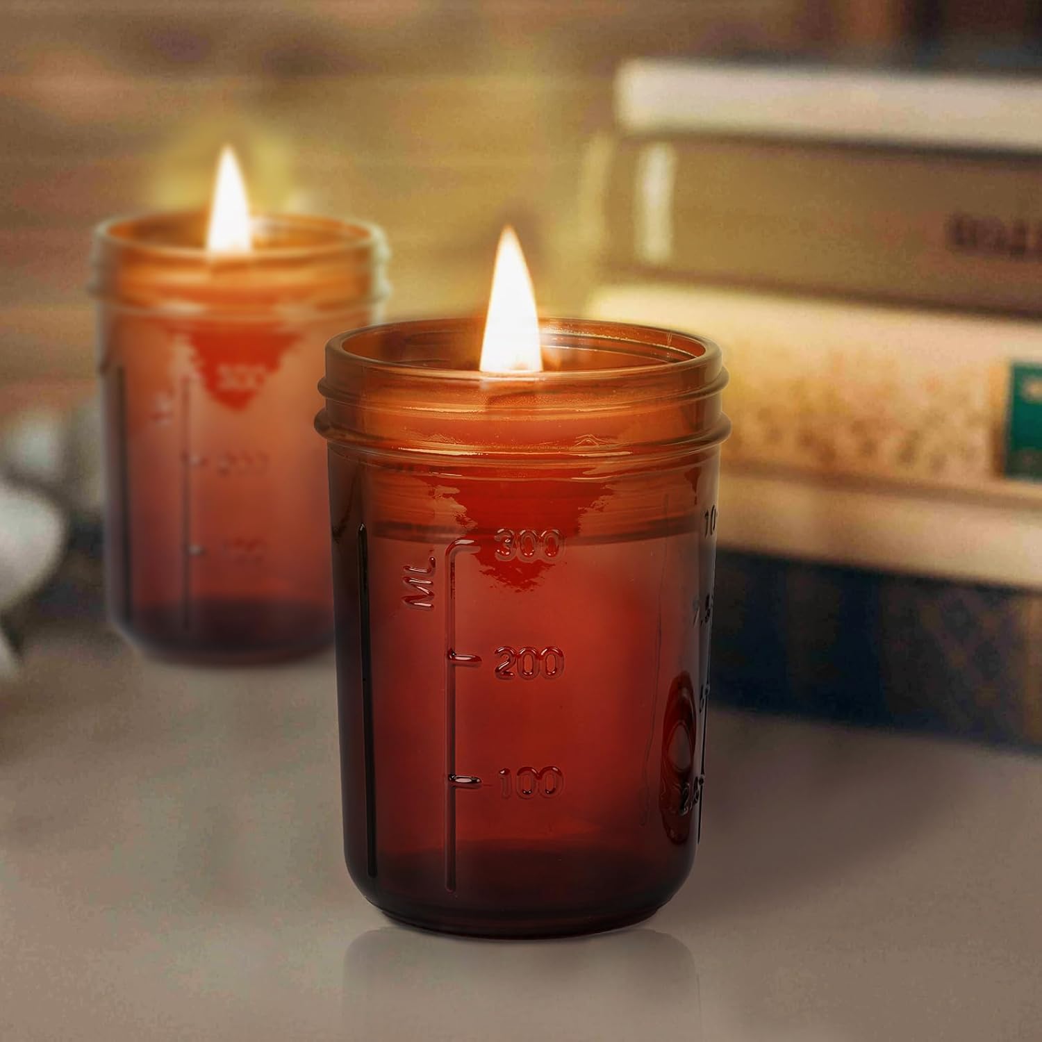 Amber Glass    Jars 16oz - 6 P - Amber Jar Candle 리뷰 및 가격