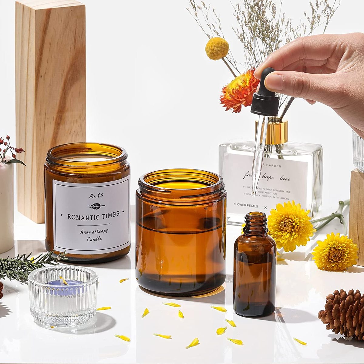 Empty Candle Jars, 8oz Amber G - Amber Jar Candle 리뷰 및 가격