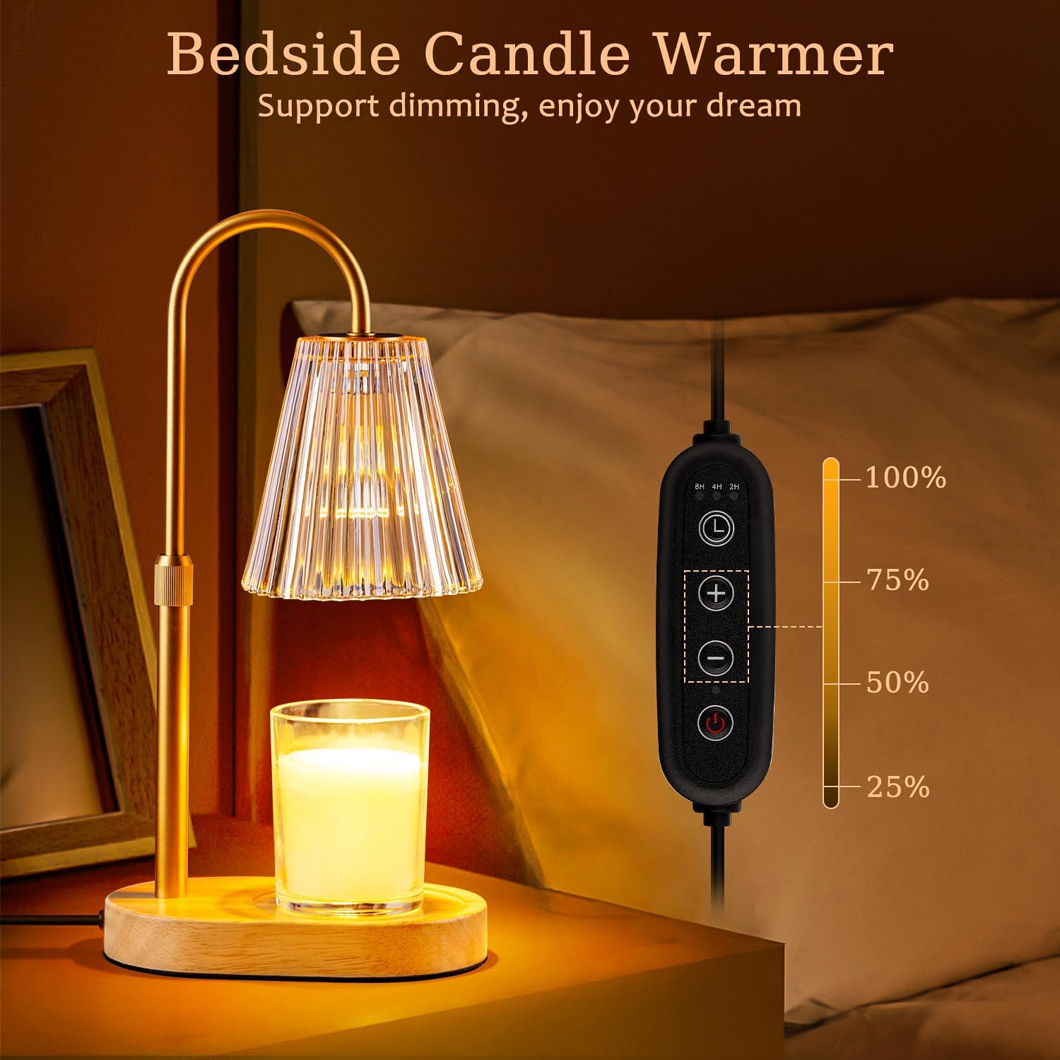 Candle Warmer Lamp with Timer  - Amber Jar Candle 리뷰 및 가격
