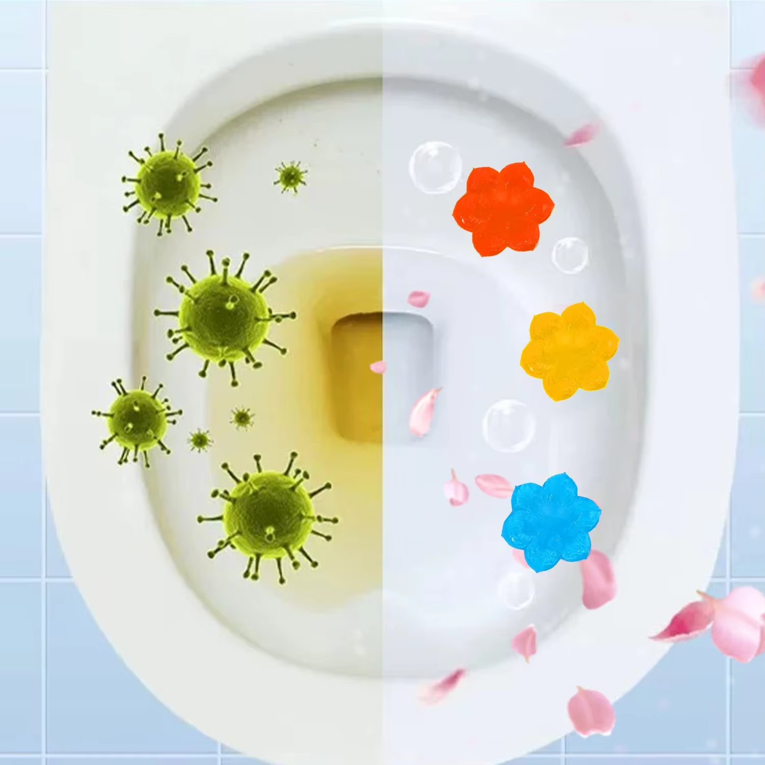 1/10pcs Flower Toilet Cleaner  - Home Fragrance Gel 리뷰 및 가격