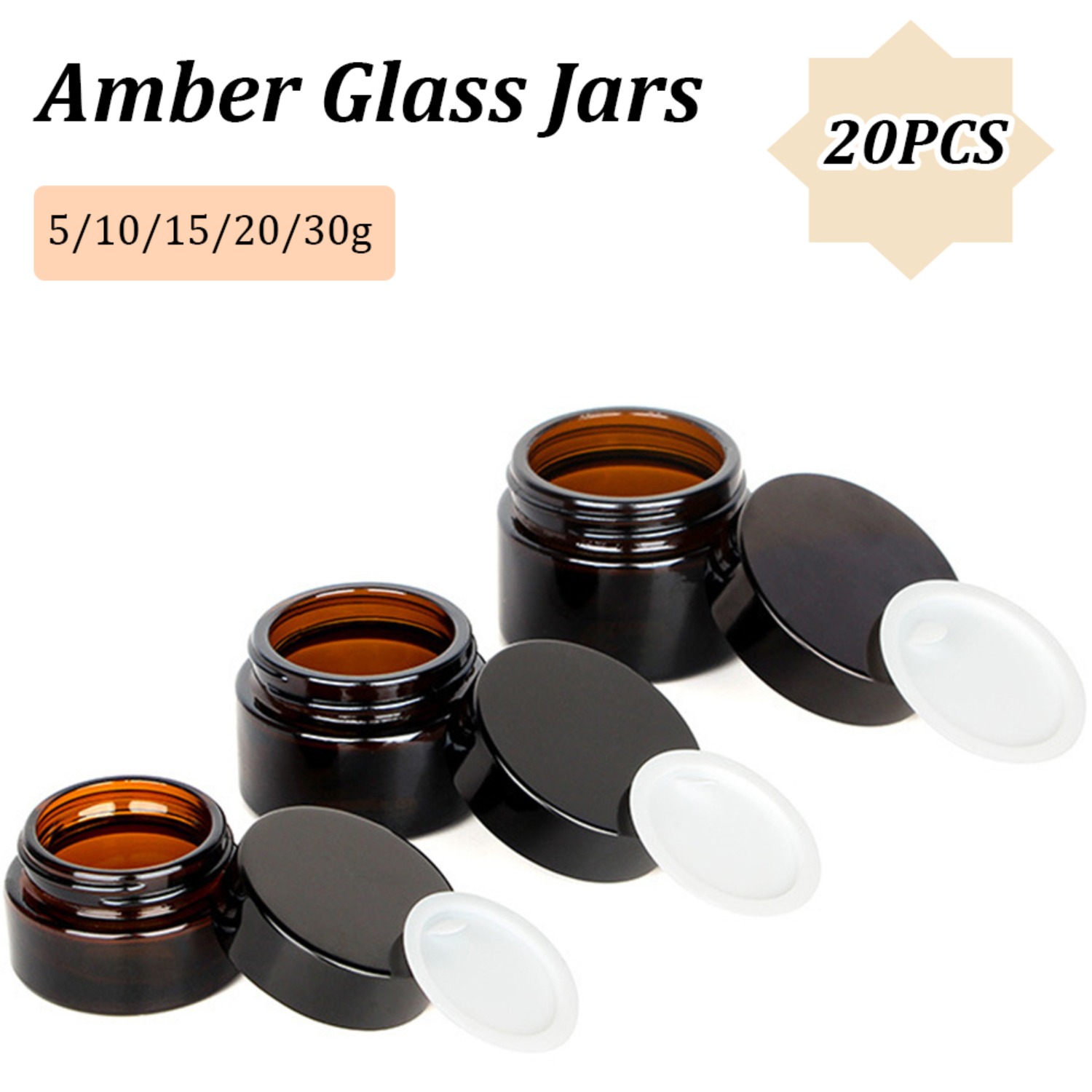 20PCS Small Amber Glass Jars w - Amber Jar Candle 리뷰 및 가격