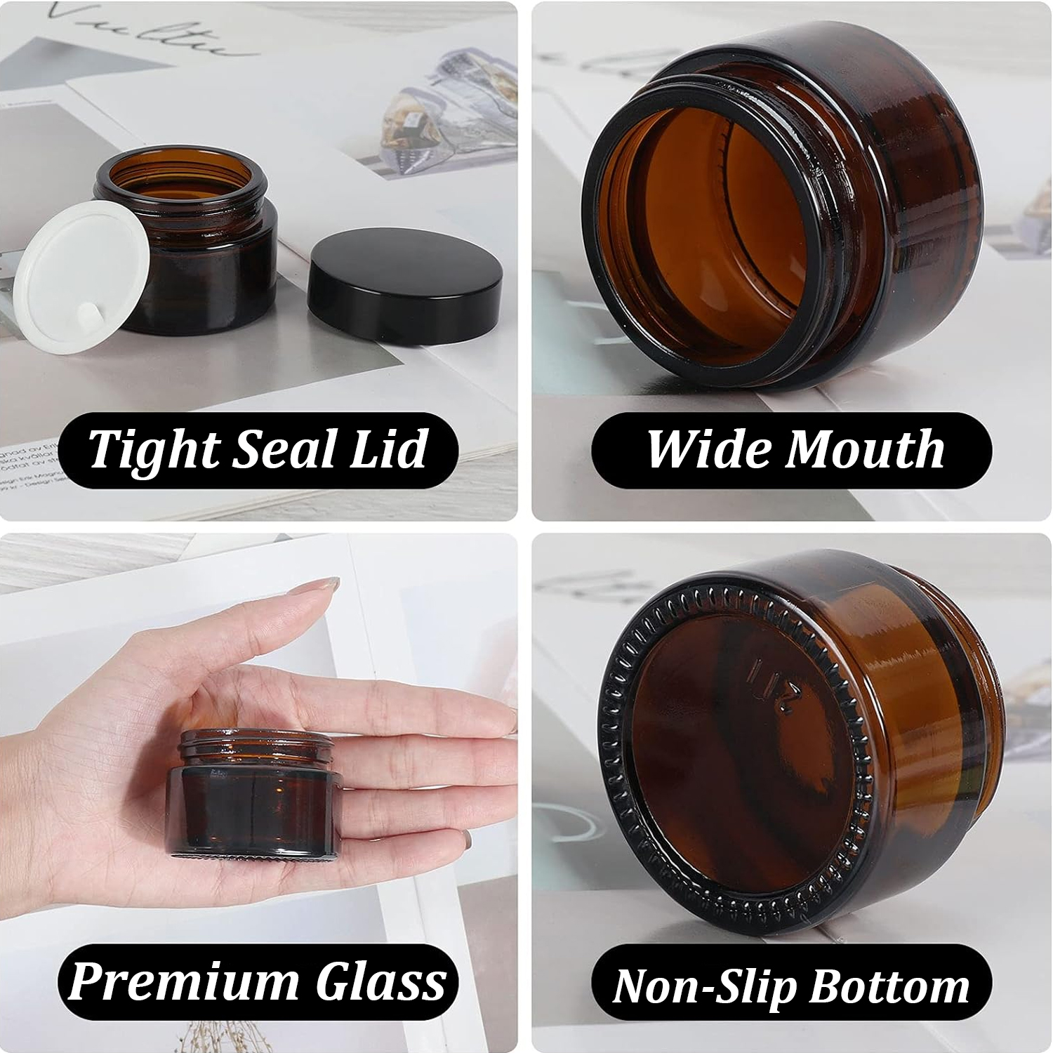 20PCS Small Amber Glass Jars w - Amber Jar Candle 리뷰 및 가격