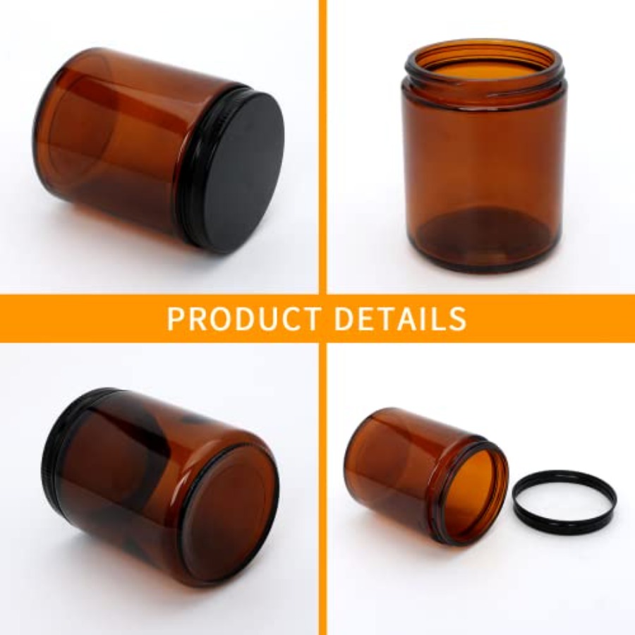 8oz Amber Candle Jars Set of 3 - Amber Jar Candle 리뷰 및 가격
