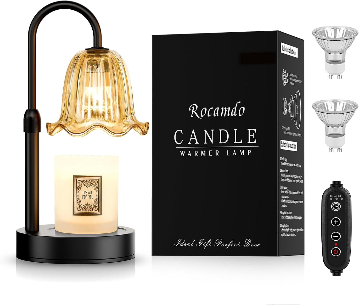 Candle Warmer Lamp with Timer, - Amber Jar Candle 리뷰 및 가격