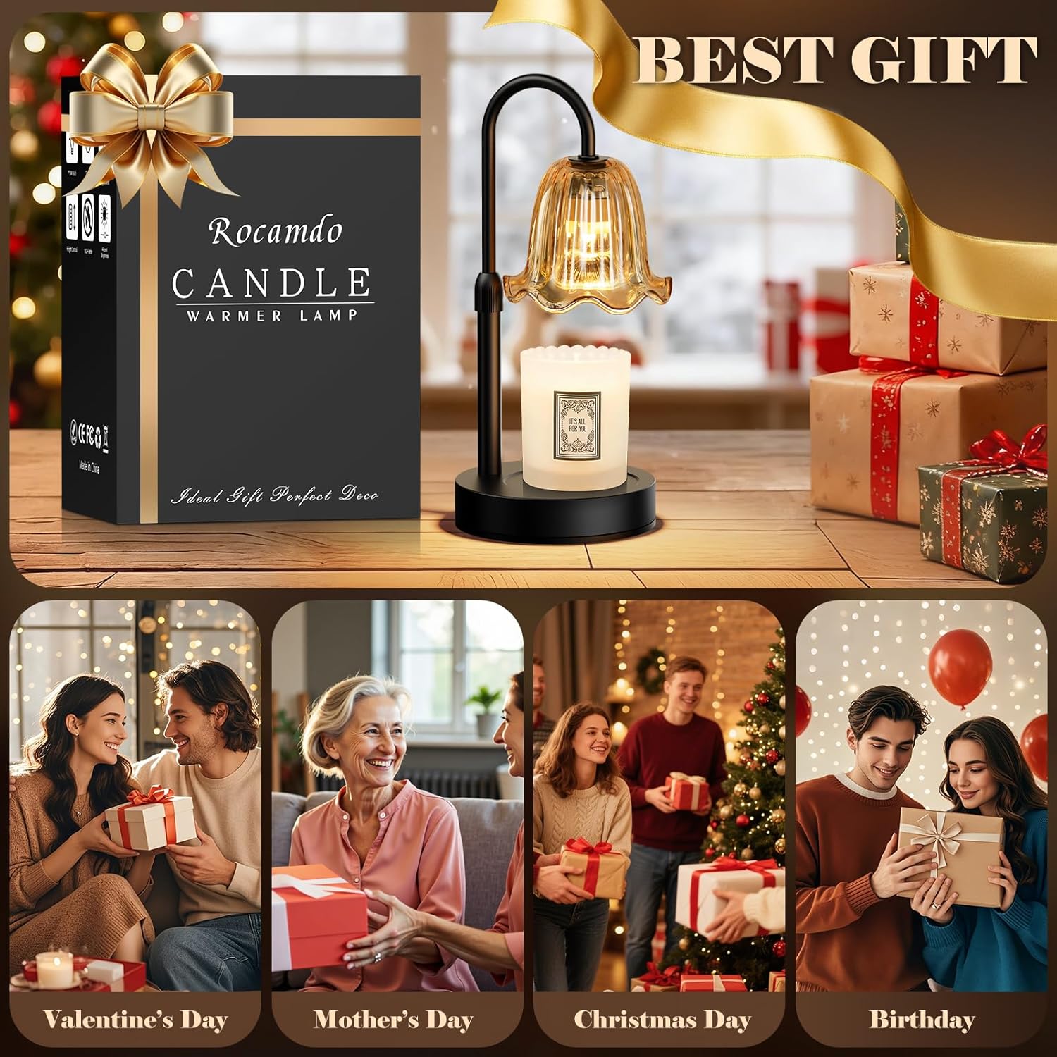 Candle Warmer Lamp with Timer, - Amber Jar Candle 리뷰 및 가격
